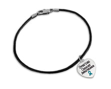 Load image into Gallery viewer, Ovarian Cancer Awareness Black Cord Bracelets - Fundraising For A Cause