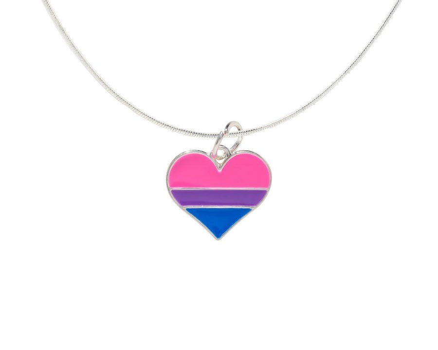 Bisexual Heart Charm Necklaces - Fundraising For A Cause