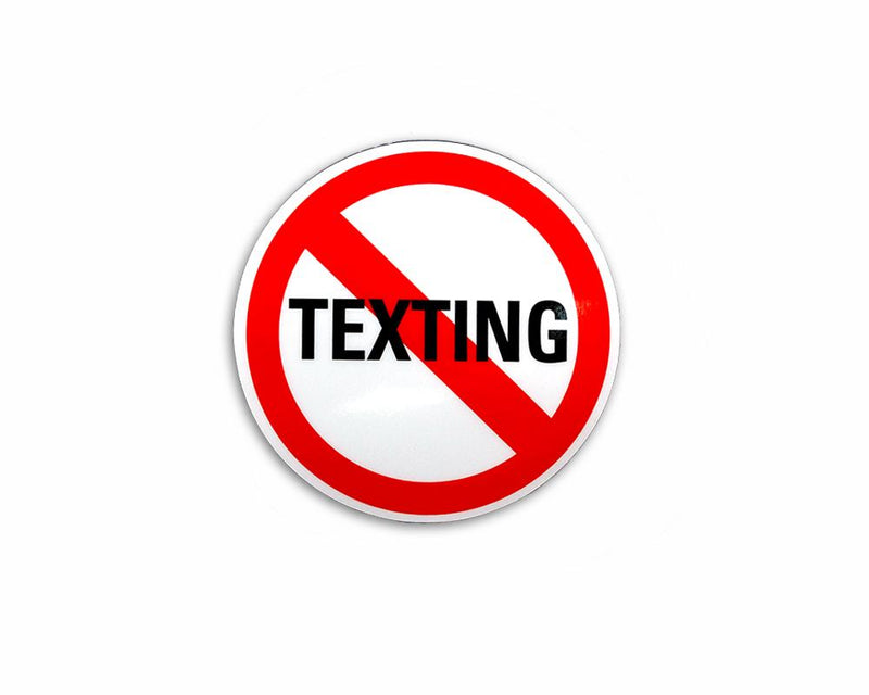No Texting Car Window Decals - Fundraising For A Cause
