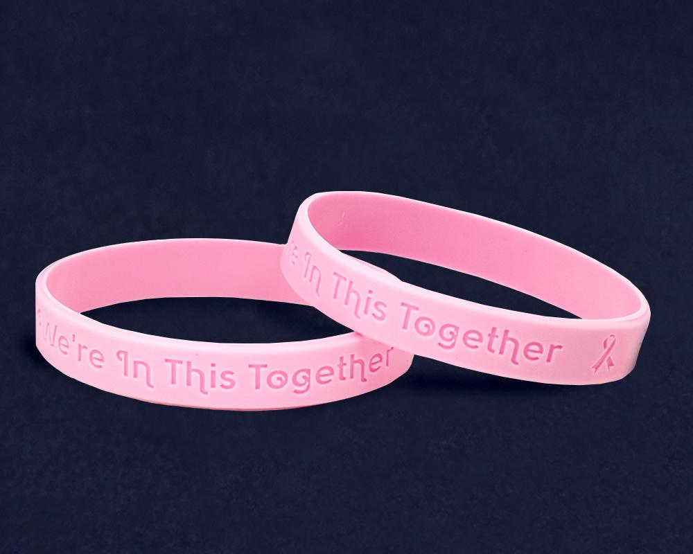 We're In This Together Pink Silicone Bracelet Wristbands (1 Card with 2  Bracelet Wristbands)