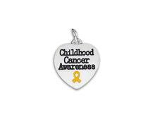 Load image into Gallery viewer, Childhood Cancer Awareness Heart Charms - Fundraising For A Cause