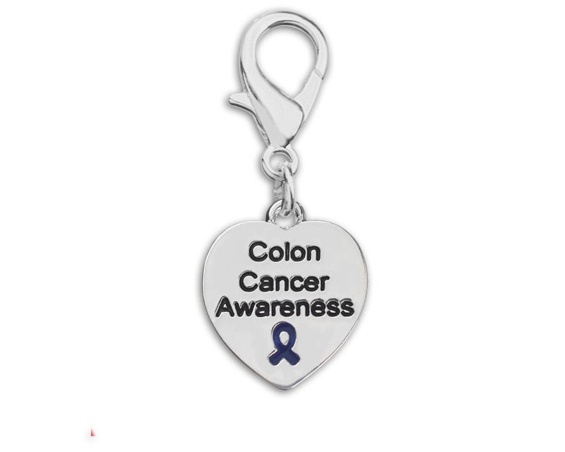 Colon Cancer Awareness Heart Hanging Charms - Fundraising For A Cause