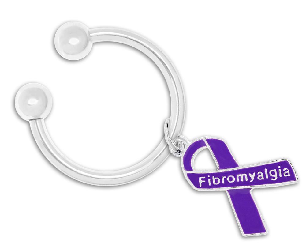 Fibromyalgia Awareness Purple Ribbon Key Chains - Fundraising For A Cause