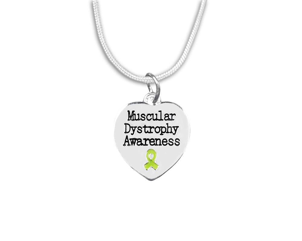 Muscular Dystrophy Awareness Heart Necklaces - Fundraising For A Cause