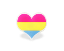 Load image into Gallery viewer, Silicone Pansexual Pride Heart Pins  - Fundraising For A Cause