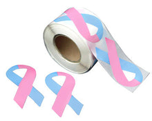 Load image into Gallery viewer, Large Pink &amp; Blue Ribbon Stickers - The Awareness Company
