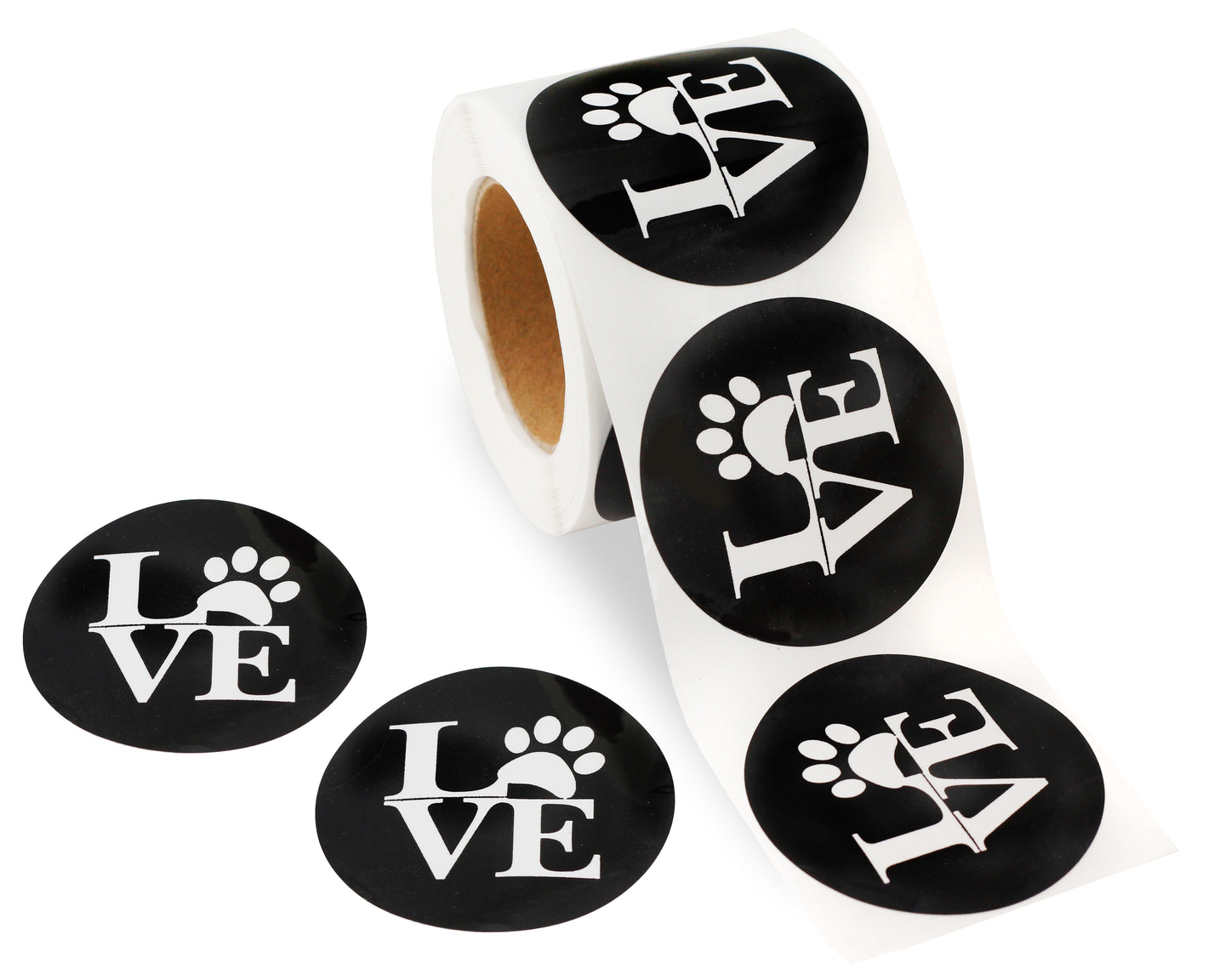 Love Paw Print Stickers, Paw Print Animal Causes Decals & Labels