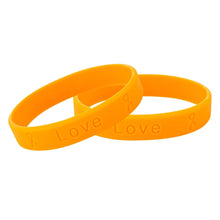 Load image into Gallery viewer, Adult Orange Awareness Silicone Bracelet Wristbands - Fundraising For A Cause