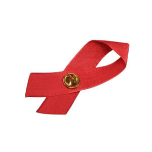 AIDS HIV Awareness Red Satin Ribbon Pins - Fundraising For A Cause