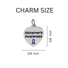 Load image into Gallery viewer, Alzheimer&#39;s Awareness Heart Charms - Fundraising For A Cause