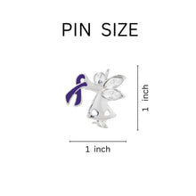 Load image into Gallery viewer, Angel By My Side Cystic Fibrosis Ribbon Pins - Fundraising For A Cause