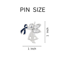 Load image into Gallery viewer, Angel By My Side Dark Blue Ribbon Pins - Fundraising For A Cause