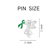Load image into Gallery viewer, Angel By My Side Green Ribbon Pins - Fundraising For A Cause