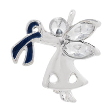 Load image into Gallery viewer, Angel Colon Cancer Blue Ribbon Pins - Fundraising For A Cause