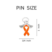 Load image into Gallery viewer, Angel Leukemia Orange Ribbon Awareness Pins - Fundraising For A Cause