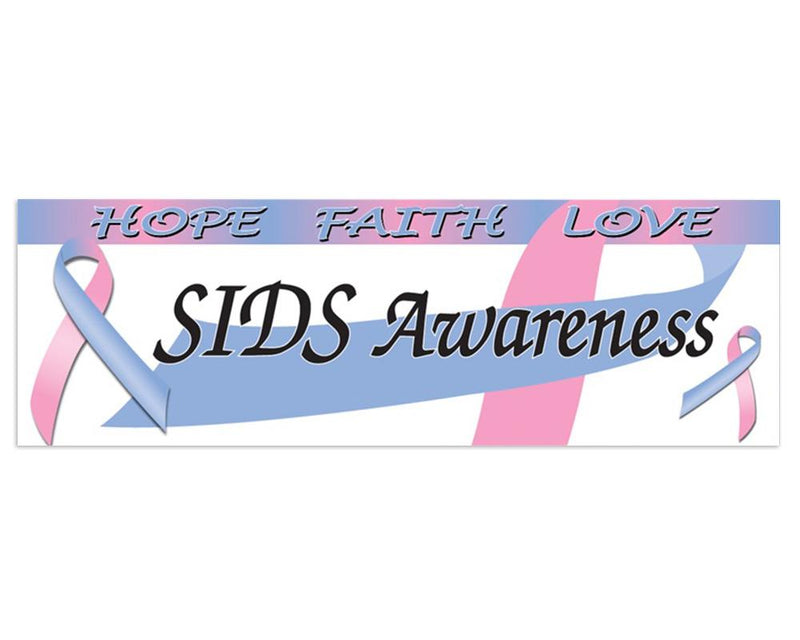 SIDS Awareness Banner, Pink & Blue Ribbon Vinyl Sign - Fundraising For A Cause