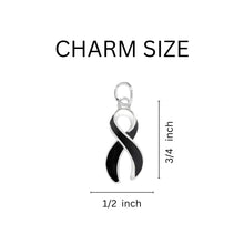 Load image into Gallery viewer, Black Ribbon Chunky Charm Bracelets - Fundraising For A Cause