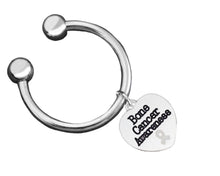 Load image into Gallery viewer, Bone Cancer Awareness Heart Charm Key Chains - Fundraising For A Cause