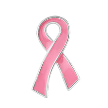 Load image into Gallery viewer, Breast Cancer Awareness Large Flat Pink Ribbon Pin Counter Display (12 Cards) - Fundraising For A Cause