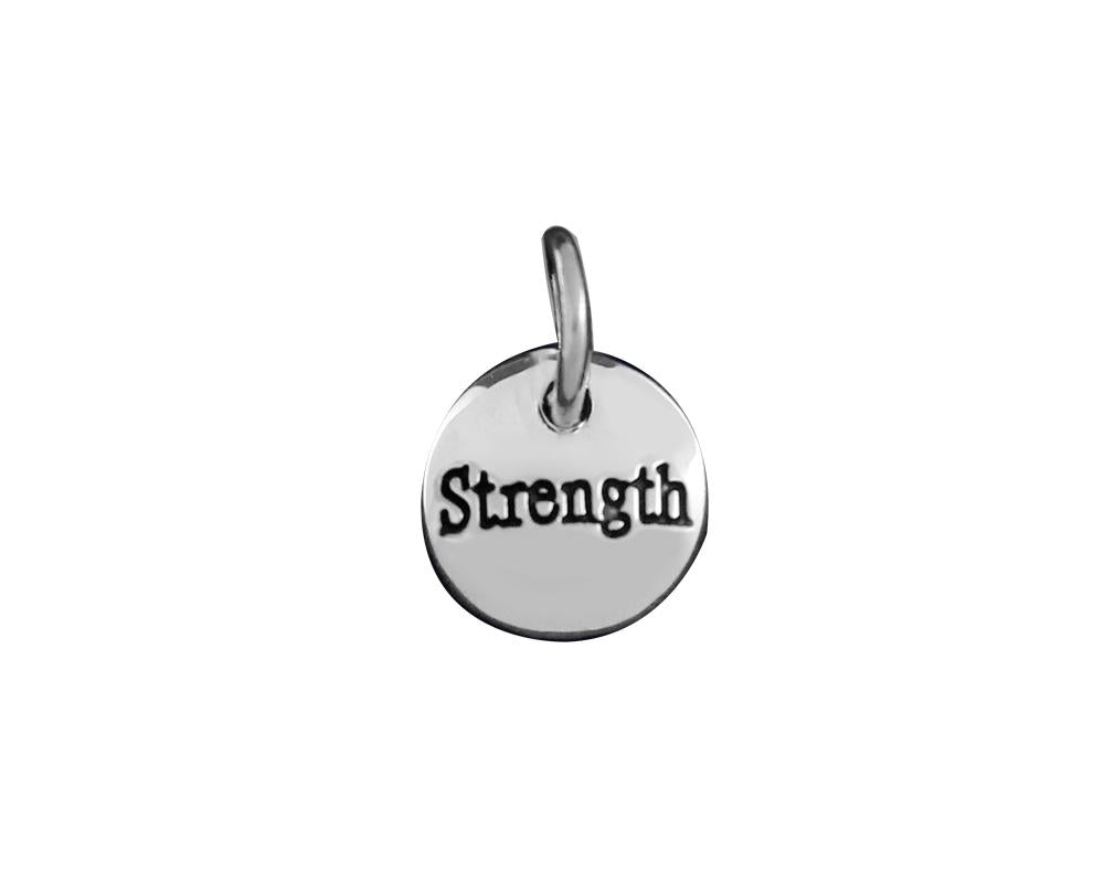 Silver Strength Circle Charms - Fundraising For A Cause