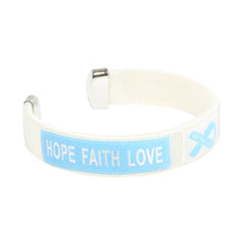 Load image into Gallery viewer, Child Light Blue Ribbon Bangle Bracelets - Fundraising For A Cause
