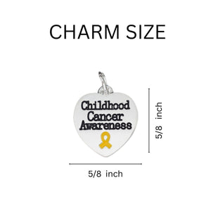 Childhood Cancer Awareness Heart Charms - Fundraising For A Cause