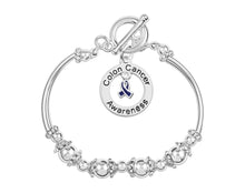 Load image into Gallery viewer, Colon Cancer Awareness Circle Charm Partial Beaded Bracelets - Fundraising For A Cause