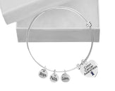 Colon Cancer Heart Retractable Charm Bracelet - Fundraising For A Cause