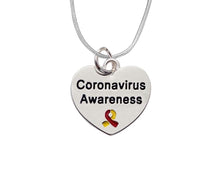 Load image into Gallery viewer, Coronavirus Awareness Heart Necklaces - Fundraising For A Cause