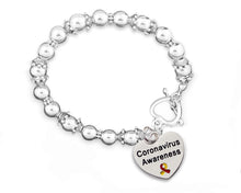 Load image into Gallery viewer, Coronavirus (COVID-19) Awareness Heart Beaded Charm Bracelets - Fundraising For A Cause