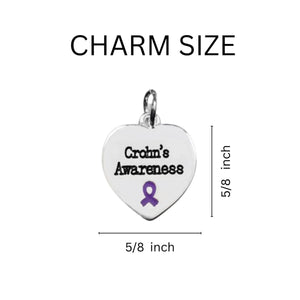 Crohn's Disease Awareness Heart Stretch Bracelets - Fundraising For A Cause