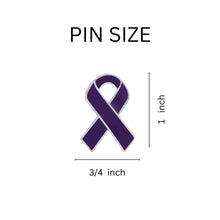 Load image into Gallery viewer, Cystic Fibrosis Awareness Purple Ribbon Pins - Fundraising For A Cause