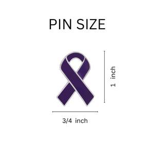Cystic Fibrosis Awareness Purple Ribbon Pins - Fundraising For A Cause