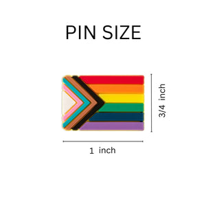 Daniel Quasar Progress Pride Flag Silicone Flag Pins - Fundraising For A Cause