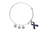 Dark Blue Arthritis Ribbon Retractable Bracelets - Fundraising For A Cause
