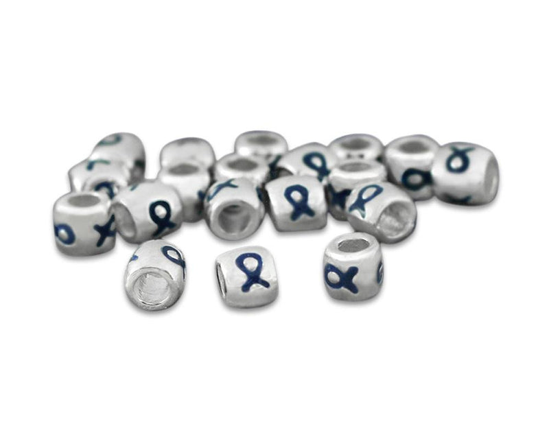 Dark Blue Ribbon Barrel Charms - Fundraising For A Cause