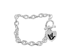 Load image into Gallery viewer, Deaf Symbol I love You Hand Sign Chunky Charm Bracelets - Fundraising For A Cause