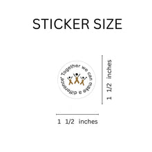 Load image into Gallery viewer, Difference Brown Ribbon Stickers (500 per Roll) - Fundraising For A Cause