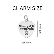 Load image into Gallery viewer, Fibromyalgia Awareness Heart Hanging Charms - Fundraising For A Cause