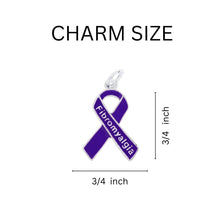 Load image into Gallery viewer, Fibromyalgia Purple Ribbon Hanging Charms - Fundraising For A Cause