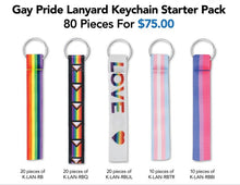 Load image into Gallery viewer, Gay Pride Lanyard Style Keychain Bundle (80 Pieces) - Fundraising For A Cause