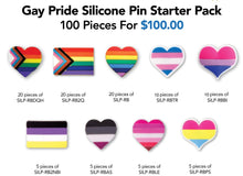 Load image into Gallery viewer, Gay Pride Silicone Pin Variety Pack Bundle (100 Pieces) - Fundraising For A Cause
