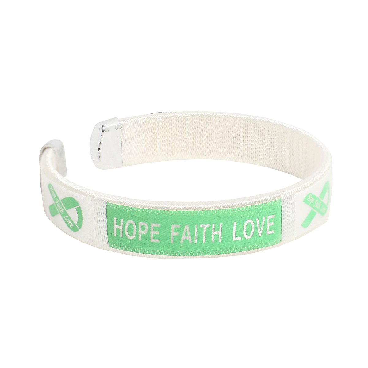 Hope Light Green Ribbon Bangle Bracelets - Fundraising For A Cause