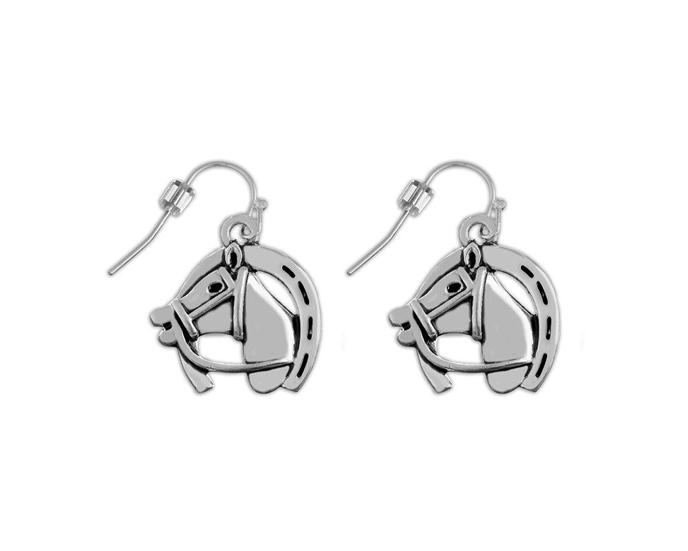 Horse Head In A Horseshoe Earrings - Fundraising For A Cause