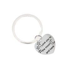 Load image into Gallery viewer, I Love You To The Moon And Back Split Ring Keychains - Fundraising For A Cause