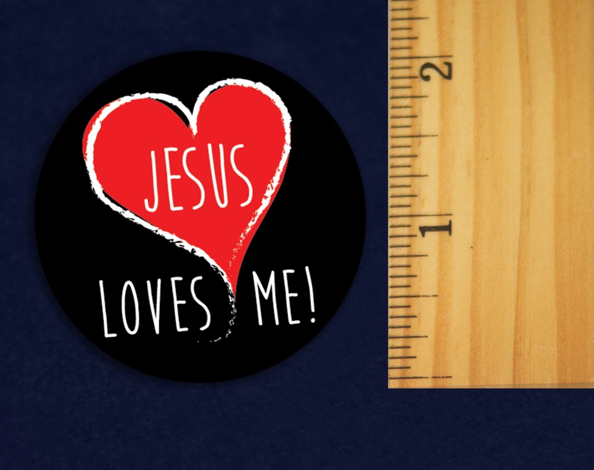 Jesus Loves Me Stickers, Religious Heart Jesus Stickers Fundraising