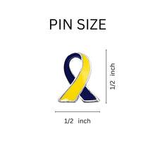 Load image into Gallery viewer, Lapel Blue &amp; Yellow Ribbon Pins - Fundraising For A Cause
