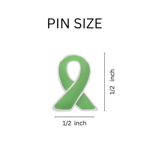 Lapel Light Green Ribbon Pins - Fundraising For A Cause