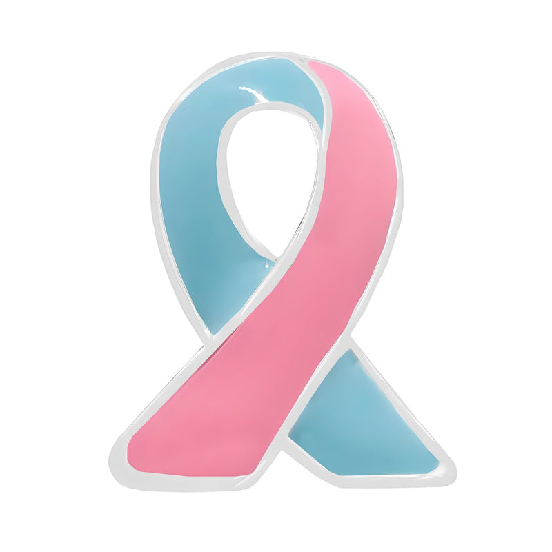 Lapel Pink & Blue Ribbon Pins - Fundraising For A Cause
