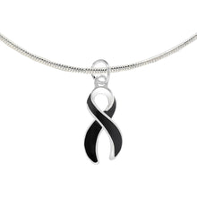 Load image into Gallery viewer, Large Black Ribbon Necklaces - Fundraising For A Cause